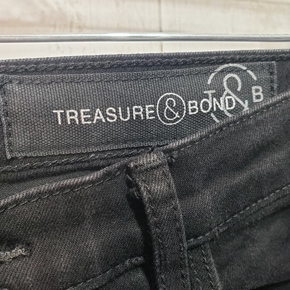 Treasure & Bond Black Slim Fit Distressed Jeans - Picture 4 of 6